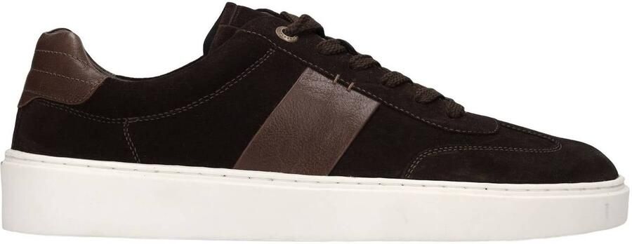 No Stress Heren Donkerbruine suède sneakers