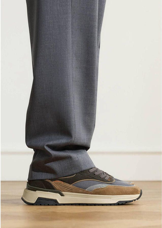 No Stress Heren Grijze suède sneakers