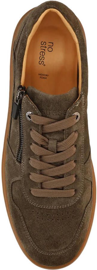 No Stress Heren Groene suède sneakers - Foto 3