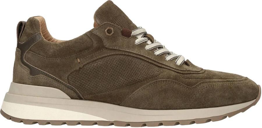 No Stress Heren Groene suède sneakers