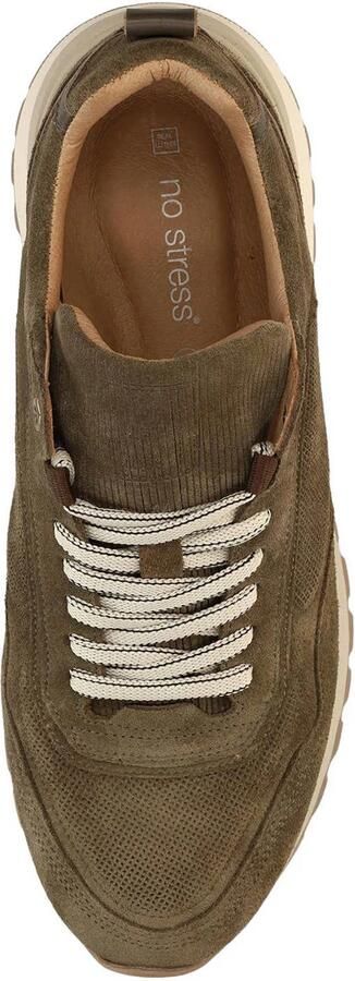No Stress Heren Groene suède sneakers - Foto 3