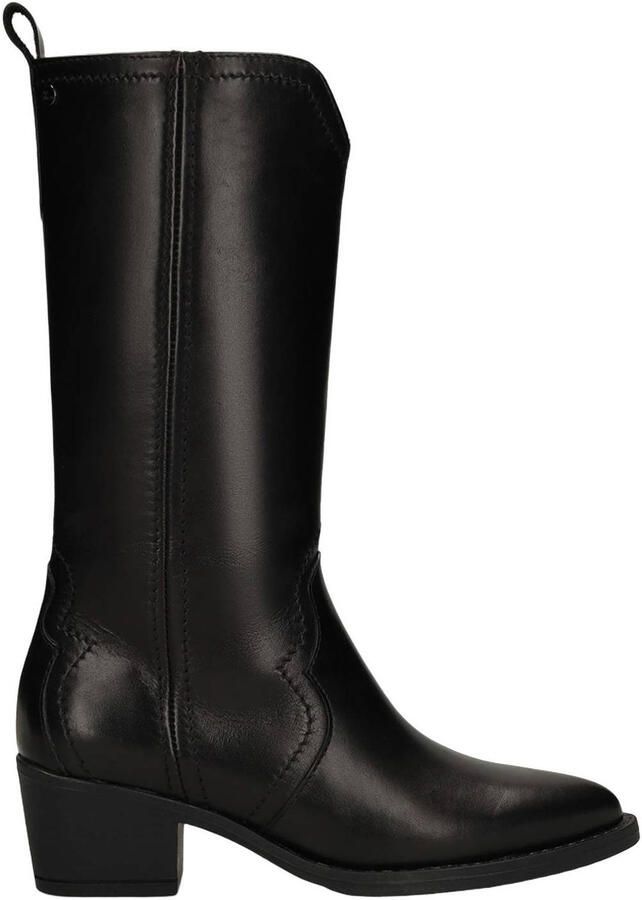No Stress western leren cowboylaarzen zwart