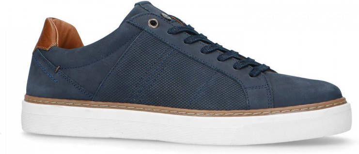 No Stress Heren Donkerblauwe nubuck sneakers