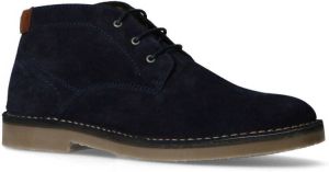 No Stress Heren Blauwe suède desert boots