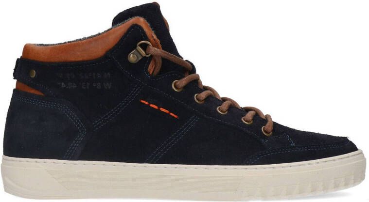 No Stress Heren Blauwe suede veterschoenen