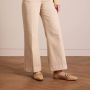 No Stress Dames Beige suède loafers met gouden chain - Thumbnail 1