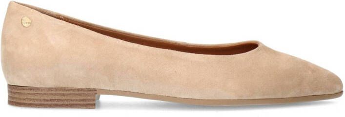 No Stress Dames Beige suède ballerina's