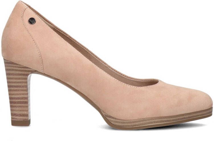 No Stress Dames Beige suède gesloten pumps