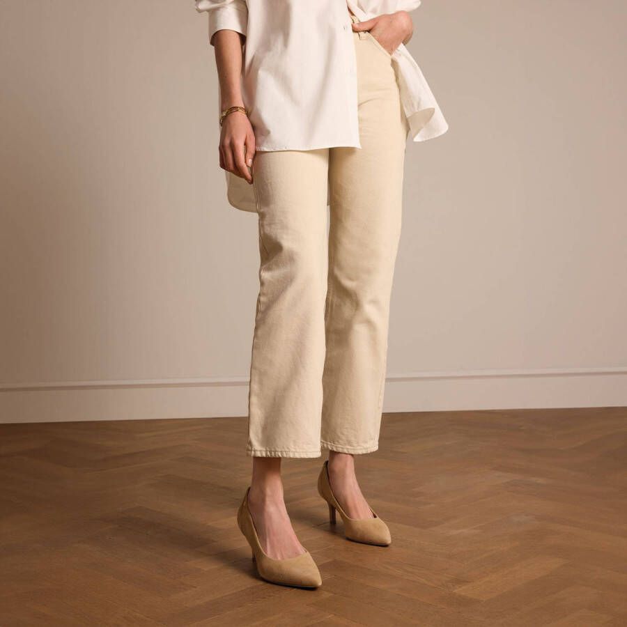 No Stress Dames Beige suède pumps