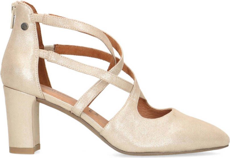 No Stress suède pumps goud