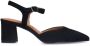 No Stress Dames Zwarte suède slingbacks - Thumbnail 1