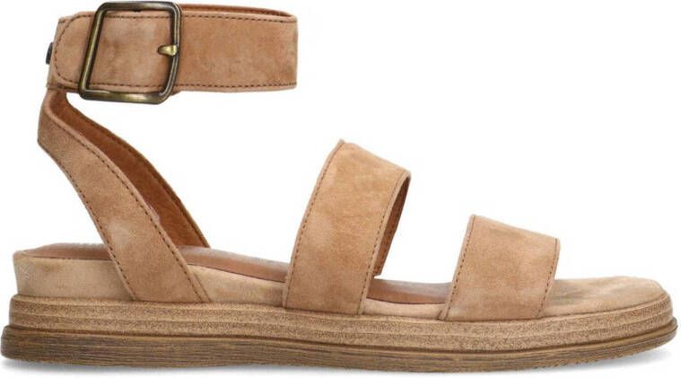 No Stress Dames Beige suède sandalen