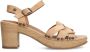 No Stress Dames Beige suède sandalen met hak - Thumbnail 1