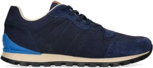 No Stress Heren Blauwe suède lage sneakers