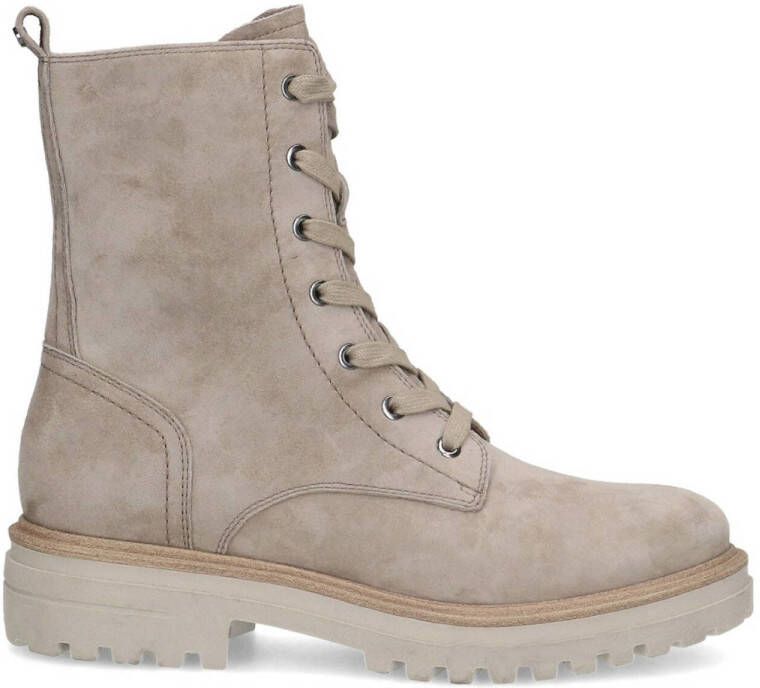 No Stress suède veterboots taupe