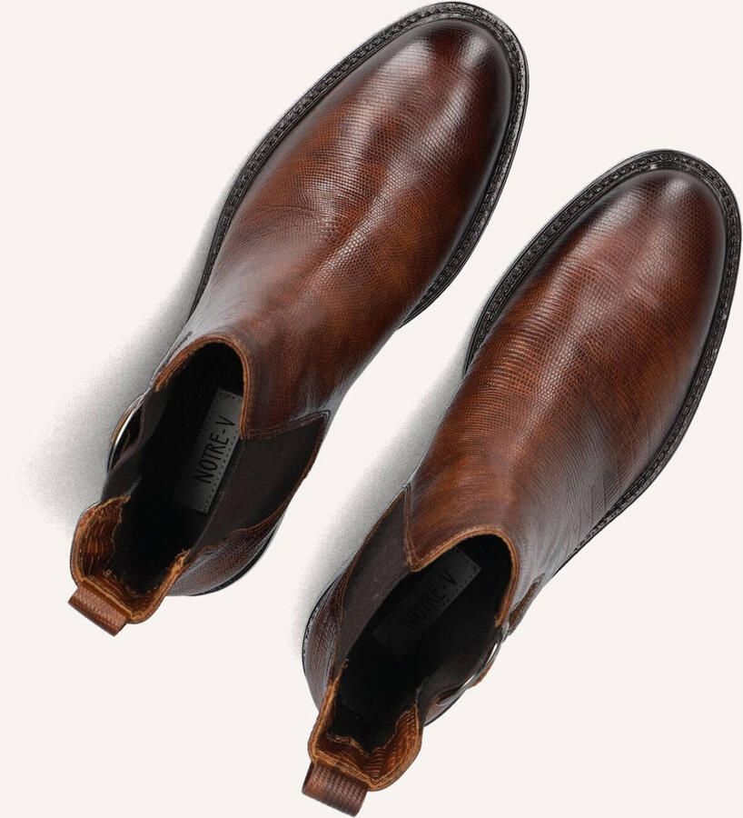 Notre-v Stijlvolle Cognac Chelsea Boots Brown Dames - Foto 3