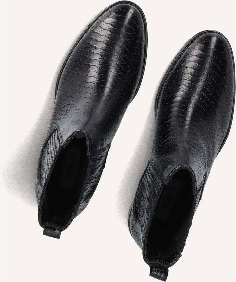 Notre-v Zwarte Chelsea Boots met Slangenprint - Foto 3