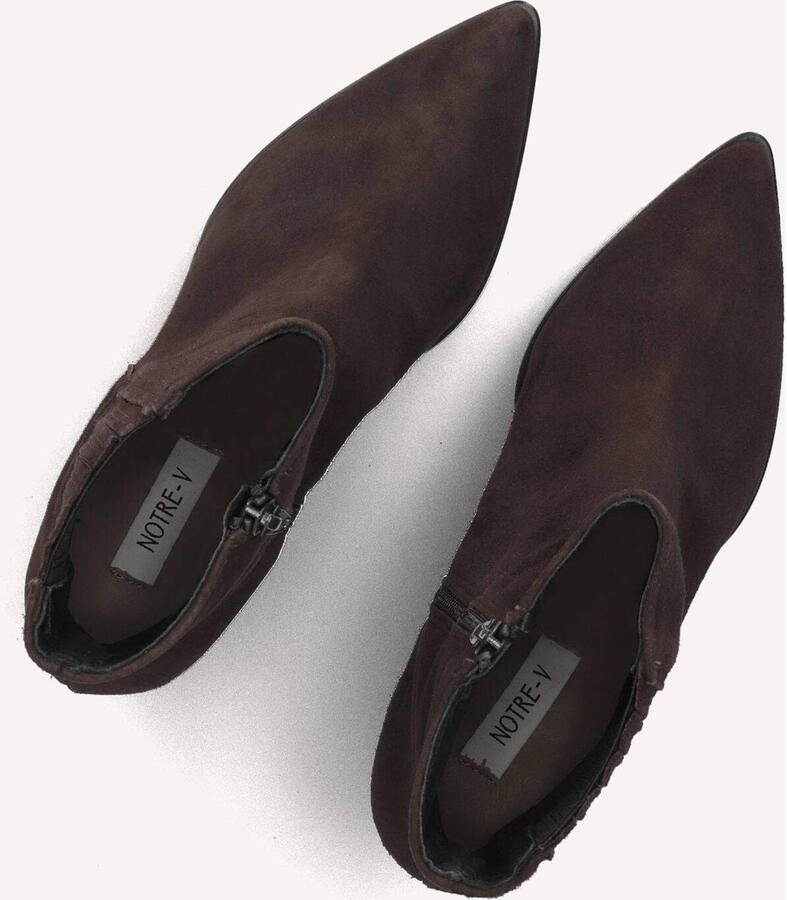 Notre-V 15225 Enkellaarsjes Enkelboots met rits Dames Bruin - Foto 3