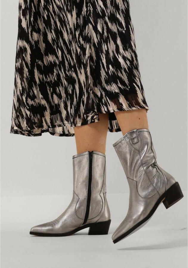 Notre-V 18050 Enkellaarsjes Enkelboots met rits Dames Zilver