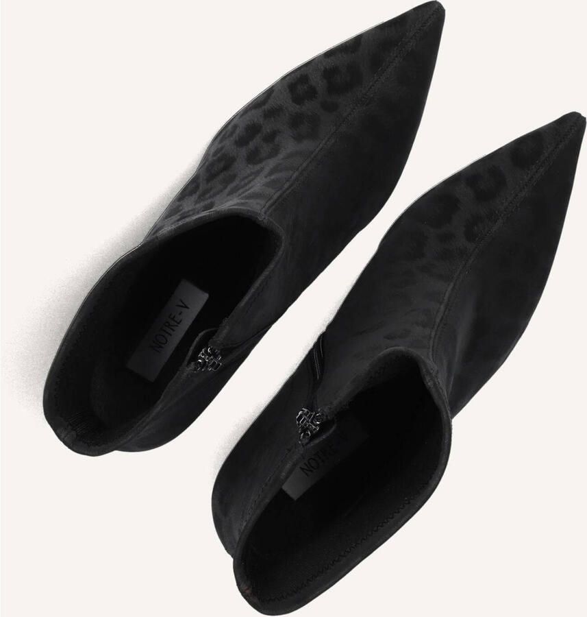 Notre-V 2478c Enkellaarsjes Enkelboots met rits Dames Zwart - Foto 5