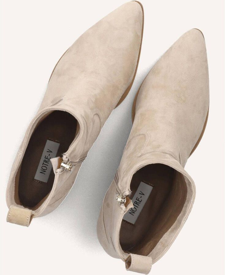 Notre-V 3231 Enkellaarsjes Enkelboots met rits Dames Beige - Foto 6
