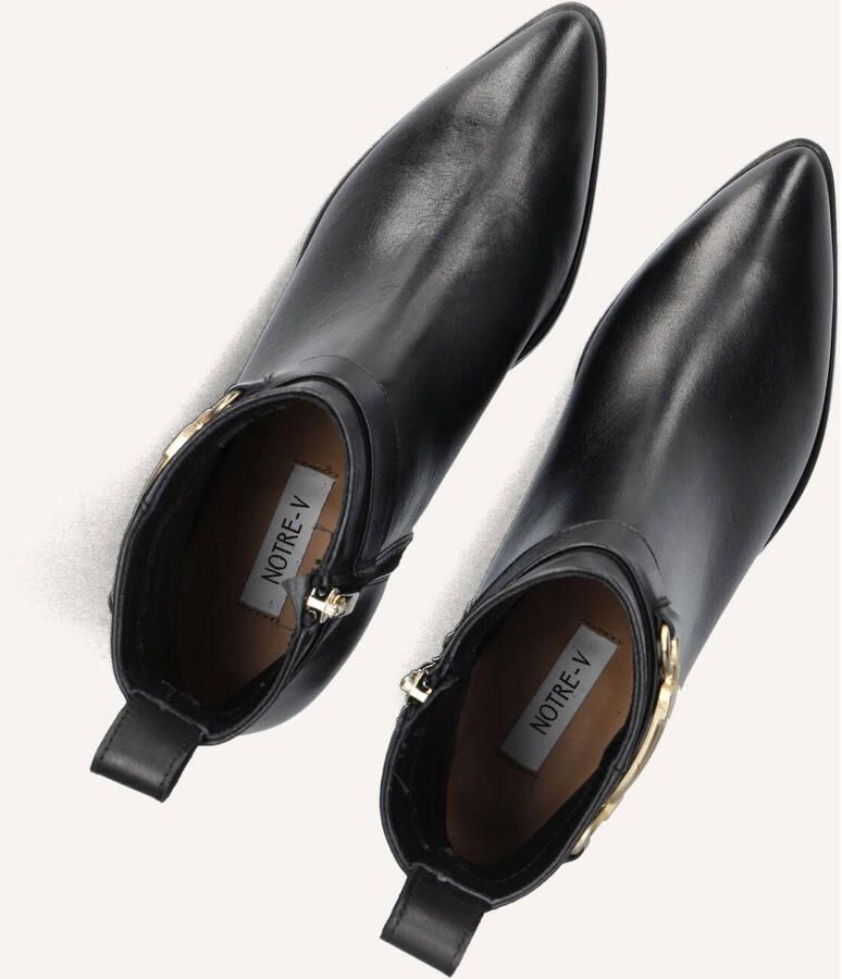 Notre-V 3254 Enkellaarsjes Enkelboots met rits Dames Zwart - Foto 3