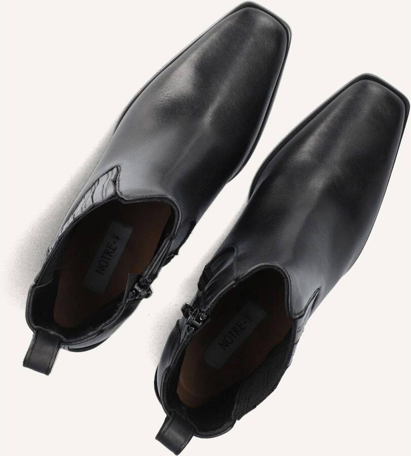 Notre-V 33028 Enkellaarsjes Enkelboots met rits Dames Zwart - Foto 3