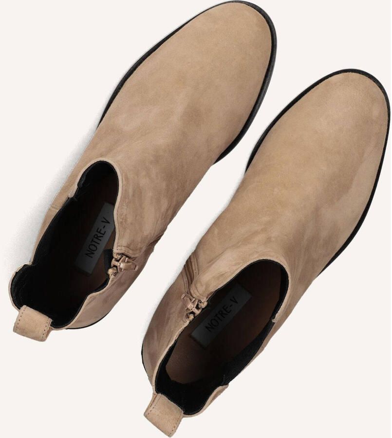 Notre-V 3422 Enkellaarsjes Enkelboots met rits Dames Taupe - Foto 3