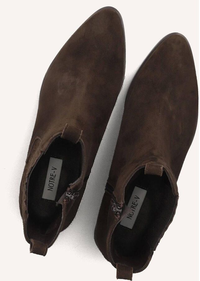 Notre-V 47029 Enkellaarsjes Enkelboots met rits Dames Bruin - Foto 6