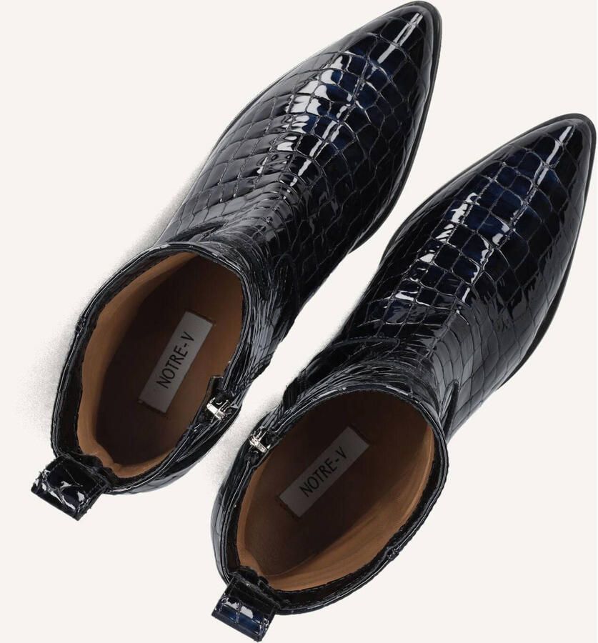 Notre-V 63231 Enkellaarsjes Enkelboots met rits Dames Blauw - Foto 3