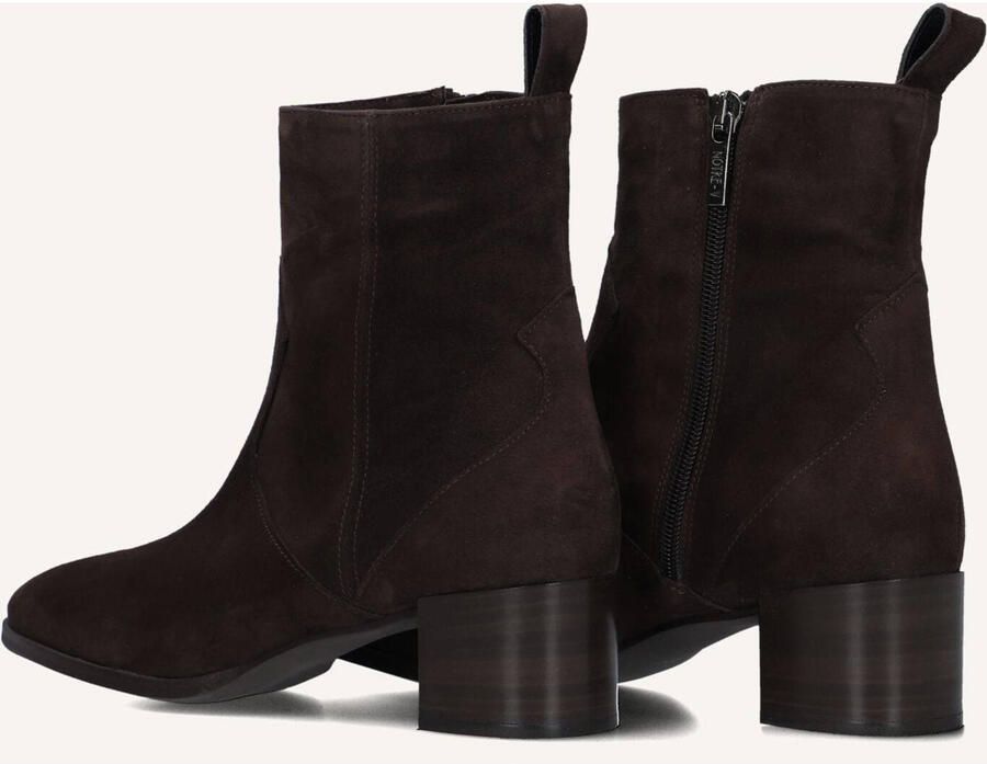 Notre-V 63231 Enkellaarsjes Enkelboots met rits Dames Bruin - Foto 3