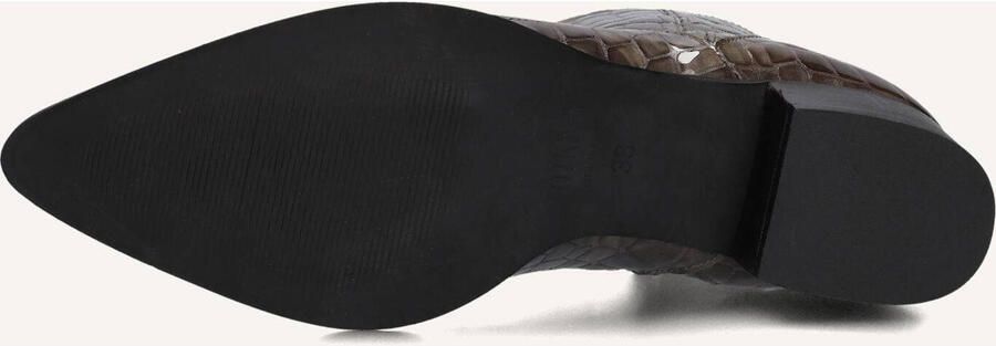 Notre-V 63231 Enkellaarsjes Enkelboots met rits Dames Bruin - Foto 4
