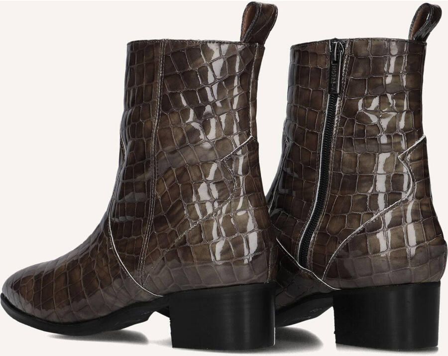 Notre-V 63231 Enkellaarsjes Enkelboots met rits Dames Bruin - Foto 3