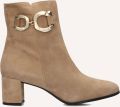 Notre-V 8558 Enkellaarsjes Enkelboots met rits Dames Beige - Beige