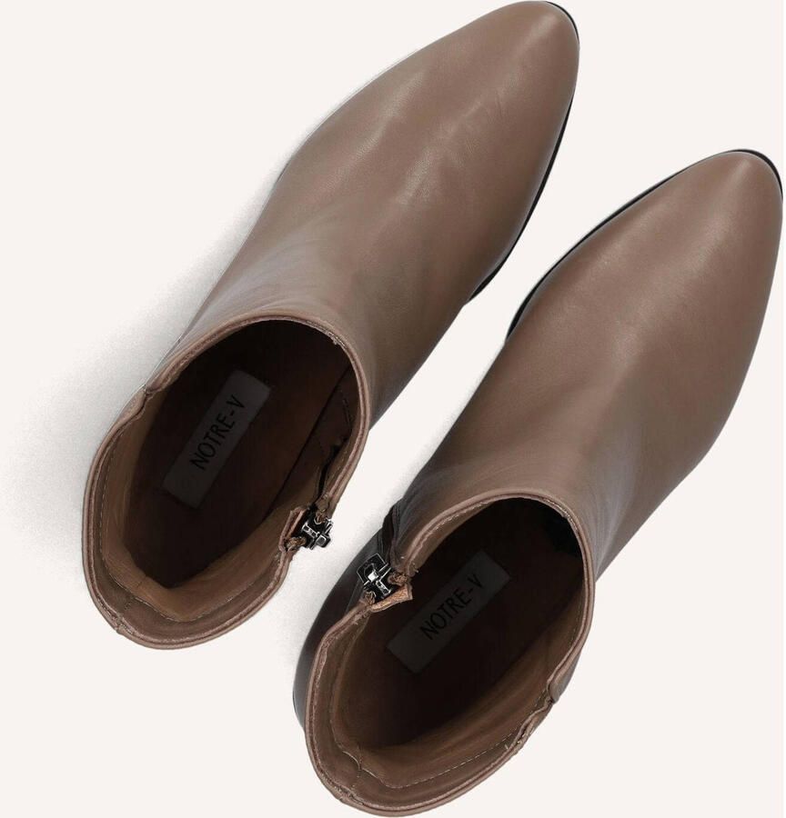 Notre-V 8560 Enkellaarsjes Enkelboots met rits Dames Taupe - Foto 3