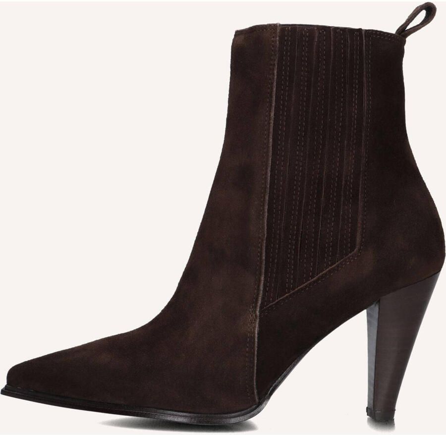 Notre-V 8928 Enkellaarsjes Enkelboots met rits Dames Bruin - Foto 5