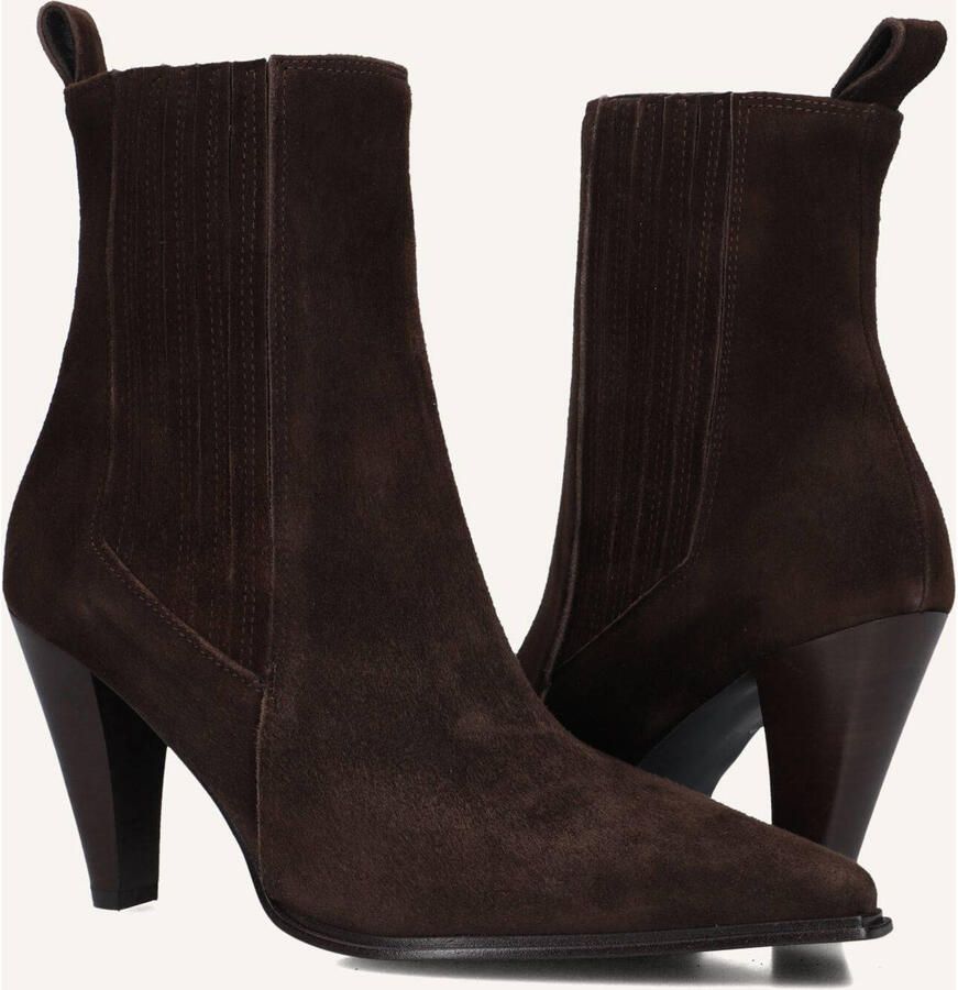 Notre-V 8928 Enkellaarsjes Enkelboots met rits Dames Bruin - Foto 6