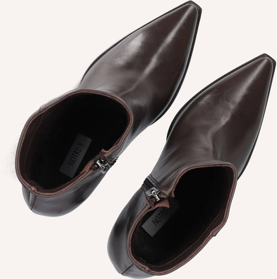 Notre-V 8939 Enkellaarsjes Enkelboots met rits Dames Bruin - Foto 6