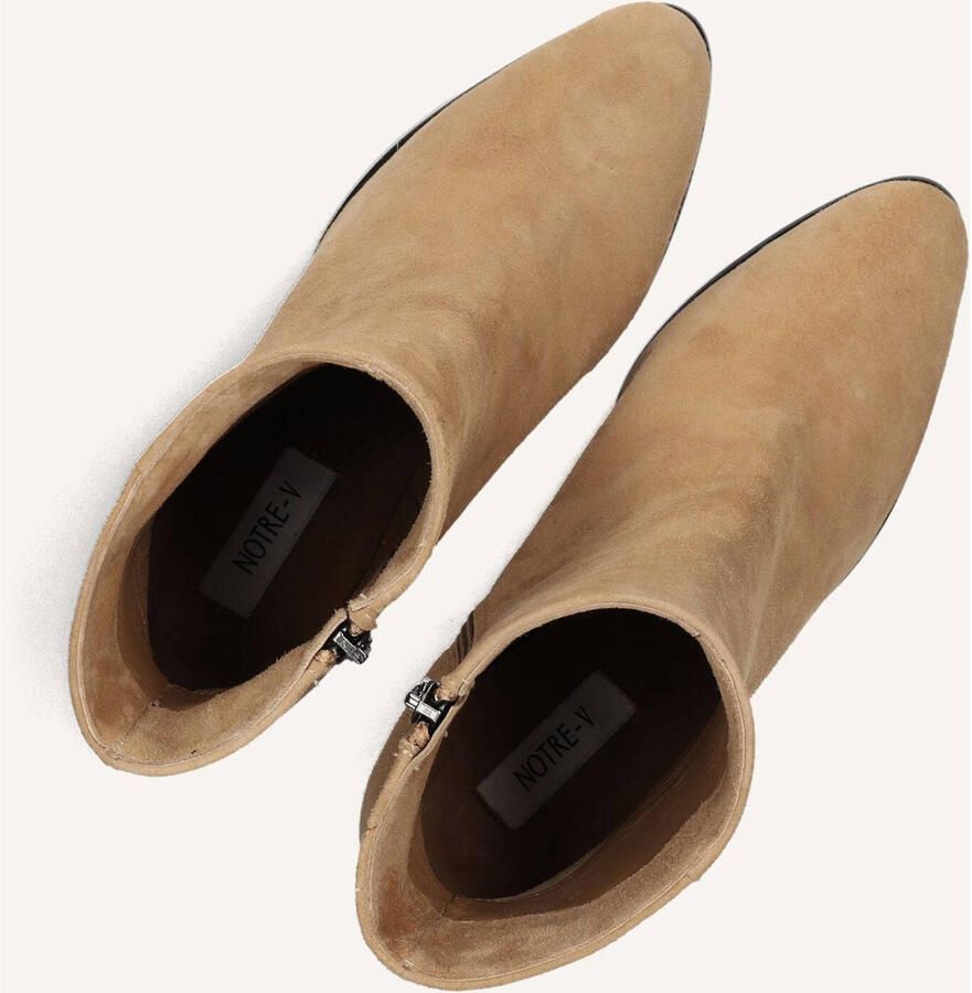 Notre-V 97436 Enkellaarsjes Enkelboots met rits Dames Beige - Foto 3
