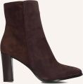 Notre-V 97436 Enkellaarsjes Enkelboots met rits Dames Bruin - Donkerbruin