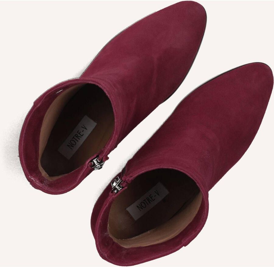 Notre-V 97436 Enkellaarsjes Enkelboots met rits Dames Rood - Foto 3
