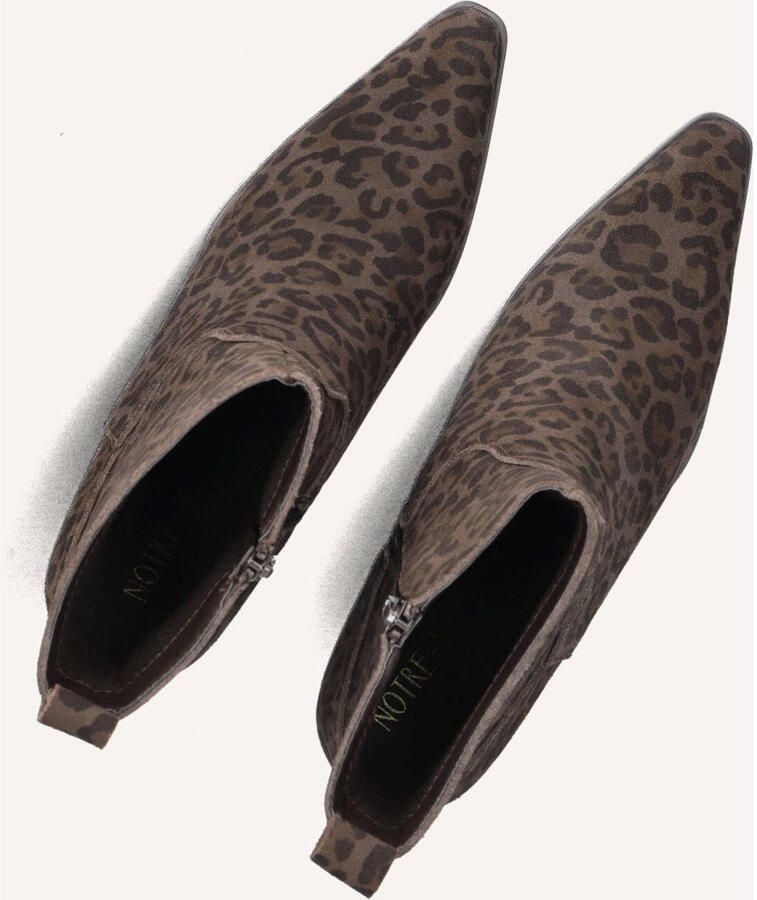 Notre-V Shn80672 Enkellaarsjes Enkelboots met rits Dames Bruin - Foto 3