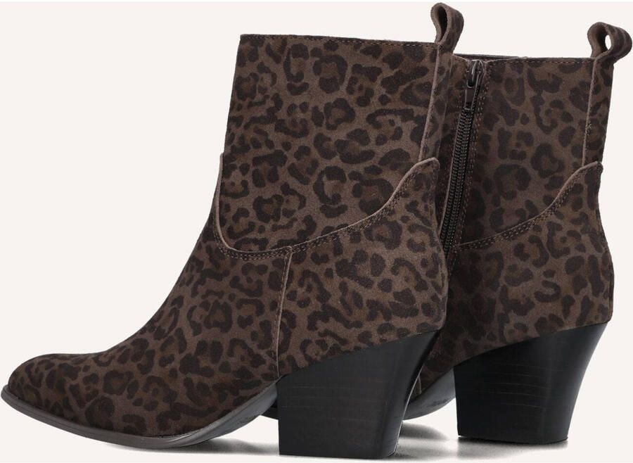 Notre-V Shn80672 Enkellaarsjes Enkelboots met rits Dames Bruin - Foto 4