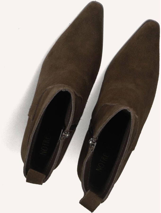 Notre-V Shn80672 Enkellaarsjes Enkelboots met rits Dames Bruin - Foto 3