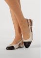 Notre-v Beige leren slingbacks voor dames White - Wit