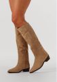 Notre-v Beige Hoge Laarzen met Ronde Neus - Camel