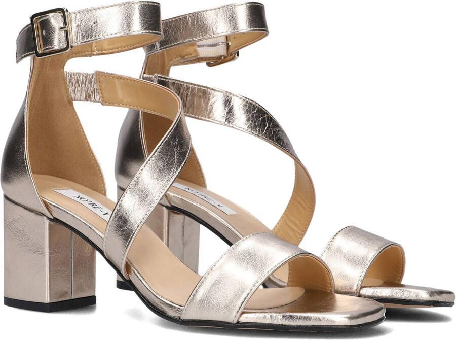Notre-v Gouden Sandalen met Hak en Elegante Gesp - Foto 2
