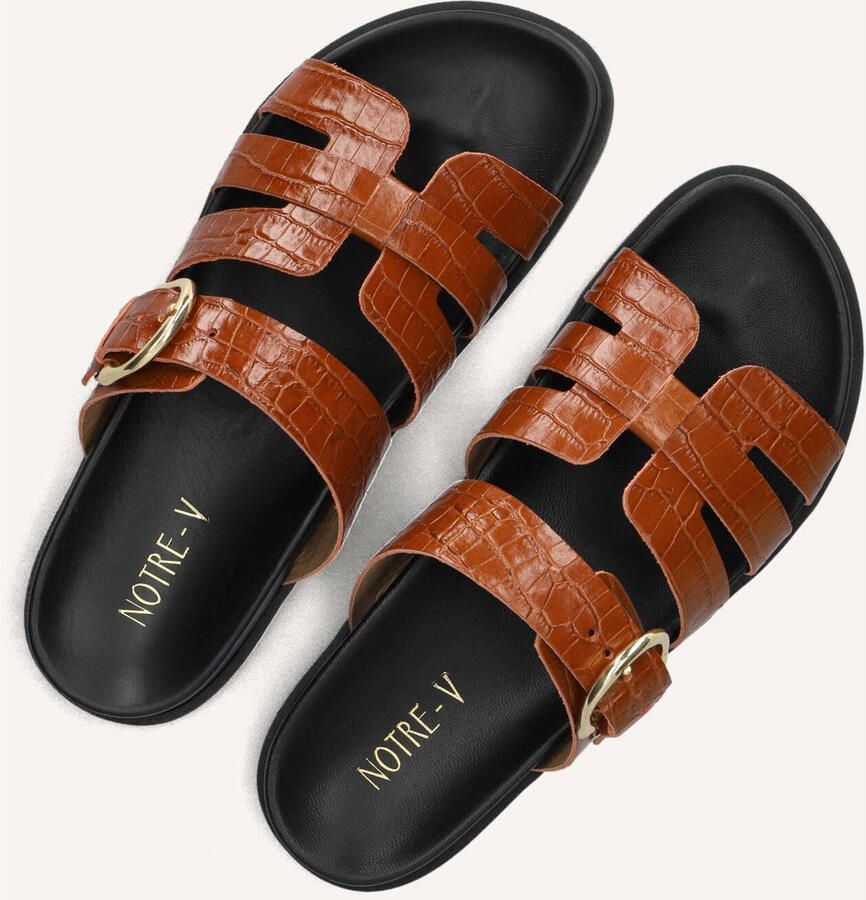 Notre-v Bruin Suède Stijlvolle Slippers - Foto 3