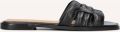Notre-v Leren Slippers met Vierkante Neus - Zwart