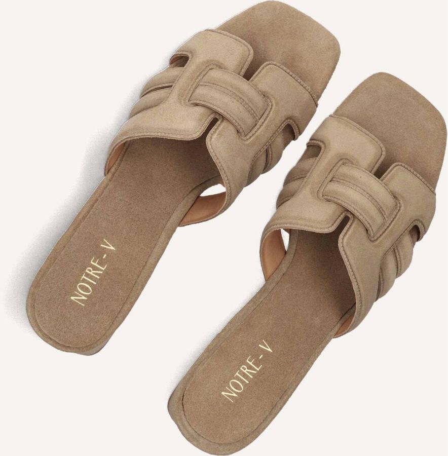 Notre-V Nv-1010 Slippers Dames Beige - Foto 4